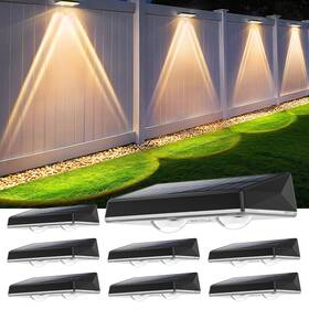 Ip67 Sunflickt Ww03 Solar Fence Lights Outdoor 8-pack Waterproof Wall Light Dusk T