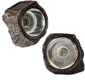 Sunkite 758648052188 Solar Powered Rock Light 2 Pack 10 Led Waterproof Garden Stone
