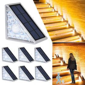 Sel001mmy6 Sunlight Encounter Solar Motion Sensor Step Light Waterproof Ip67 6 Pack Led Powered Stair Li
