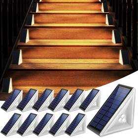 Sel002y12 Sunlight Encounter Solar Step Lights Outdoor Waterproof Ip67 12 Pack Powered Stair Light