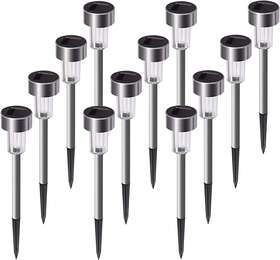 Sunnest 445048547545 Solar Lights Outdoor Christmas 12pack Stainless Steel Lig