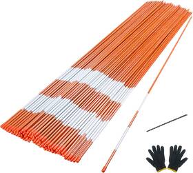 Sunnyglade 744759204325 100pcs 48 Inch Driveway Marker 5/16 Dia Reflective Pole