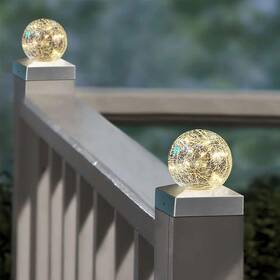 Sunnypark 445010444421 2pk Solar Post Cap Lights -waterproof Outdoor For Deck Fence Patio