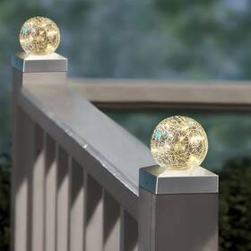 Sunnypark 445011985954 2pk Solar Post Cap Lights - Waterproof Outdoor Caps For Deck Fence Patio Led