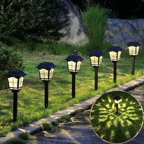 Ec23357 Sunpo 6 Pack Solar Lights Outdoor Garden Pathway Landscape Supper Bri