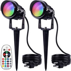 Sunvie 603977462378 Christmas Spotlights Outdoor Waterproof 6w Color Changing Landscape Lights 12