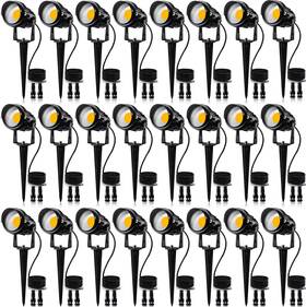 Sunvie 603977462583 24 Pack Low Voltage Landscape Lights Led 12w Lighting With C