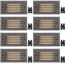 Sunvie 603977462873 Low Voltage Step Lights - Outdoor Stair 5w Led With Horizontal Louver