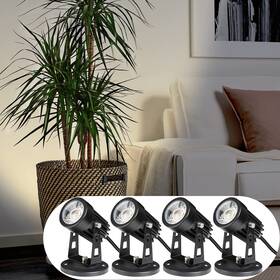 Sunvie 603977463108 4 Pack Led Spotlight Indoor For Plants Up Lights 120v Floor Spot Warm