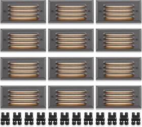 Sunvie 744759605757 Low Voltage Step Lights Outdoor 5w Led Stair With Horizontal Louve
