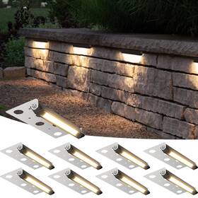 Clwf0508c Sunvie 8-pack 7 Inch Retaining Wall Lights 5w Led Waterproof Hardscape Lighti