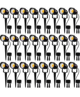 Clws1224c Sunvie 24pack 12w Led Landscape Lights Low Voltage Ac/dc 12v Waterproof Garden