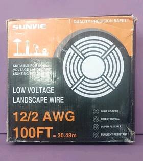 Enrg-str-12 Sunvie 12/2 Low Voltage Landscape Lighting Direct Burial Copper Wire 12awg 2core