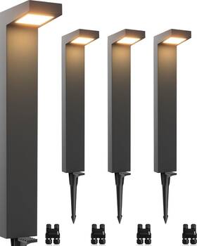 Lhbw0504c Sunvie 4 Pack 5w Led Low Voltage Path Lights 12-24v Outdoor Landscape Set