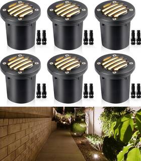 Mdwg12 Sunvie 12w Low Voltage Landscape Lighting Anti-glare Led Well Lights Grated Top 12v