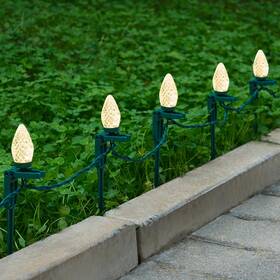 Gy-c9-x-25-1b Suraielec C9 Christmas Pathway Lights 25ft Walkway With 25 Stakes