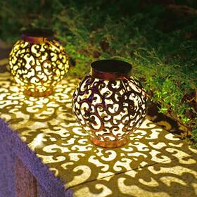 Smm2107c Sveiks Large Solar Lanterns 2 Pack Outdoor Waterproof Led Metal Hanging Brown