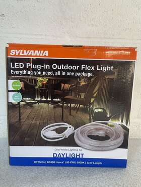 75626 Sylvania Plug-in White Outdoor Flex Led Landscape Lighting Deck Rail Light
