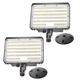 Szgmjia 791270769291 2pack 80w Led Flood Light Outdoor Security With Dusk-to-dawn Photocell