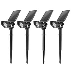 Qf-203 Szgmjia Solar Spotlights Outdoor 4 Modes Landscape Spot Lighting 3000k/6000k