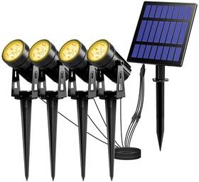 T-sun 724190995051 Solar Spotlights 4-in-1 Landscape Spot Lights Outdoor Waterproof