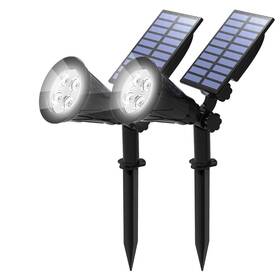 Ts-g01 T-sun Solar Spotlights Outdoor 2 Pack White Led Landscape Lights Waterproof S