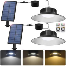 Ts-s4401 T-sun Solar Shed Light 2 Pack Pendant Lights Outdoor Indoor Garden With