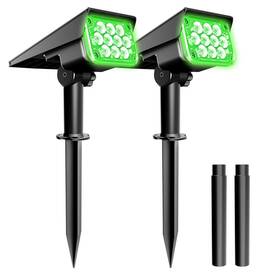 Ts-g2202-green-2p-fba T-sunus Green Solar Spot Lights Outdoor Waterproof Ip65 Landscape Spotlights
