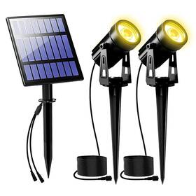 Ts-s4202 T-sunus Christmas Solar Landscape Spotlights Warm White 2w Garden Spot Lights