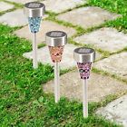 T473 Solarek Solar Powered Mosaic Rechargeable Led Lights Stainl 609207983743
