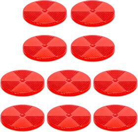 Tallew-reflector-0495 Tallew 10 Pack Front Round Reflector For Driveway Fence Gate Posts Trailers Safety Auto