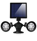 Td-616-bk Hallomall Solar Flood Lights Outdoor Upgraded Dual Head 691165444008