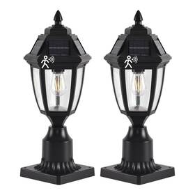 Tebopl003 Teblampue Solar Outdoor Post Lights 2 Pack Dusk To Dawn Column Light