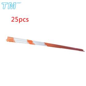 225792 Techme17 25 Pack 6 Feet Fiberglass Driveway Markers With Reflective Tape Diameter 5/16 Inch