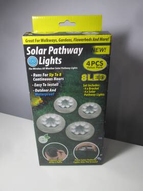 Tek-507 Tekno New Solar Pathway In Ground Led Lights 4 Waterproof Wireless -