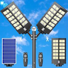 La089w-2 Tenkoo Solar Street Lights Outdoor 2 Pack 8000w Parking Lot 460000 Lumens