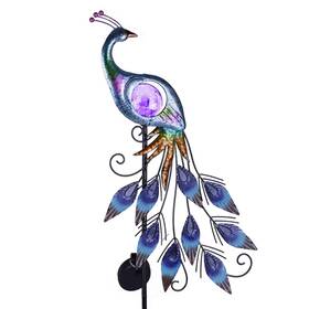Teresas Collections 792834653339 Yard Decorations Outdoor For Garden Decor Peacock Solar