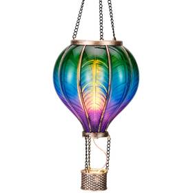 Teresas Collections Tls24gs038 Hot Air Balloon Solar Lantern Garden Decor Flickering Flame Light Outdoor