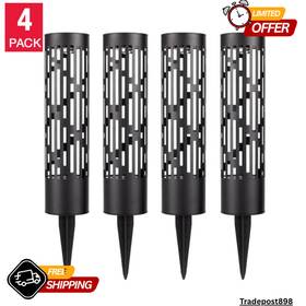 Testrite Elj9170g Rotating Solar Bollard Lights 50 Lumens Led Outdoor Garden Pathway 4 Pack