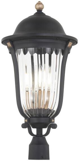 73239-738 The Great Outdoors 73239 Peale Street 4 Light 25 Inch Tall Post - Sand Coal /
