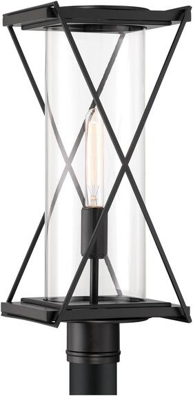 77605-899 The Great Outdoors 77605 Rockhill 22 Inch Tall Post Light - Dark Matte Black