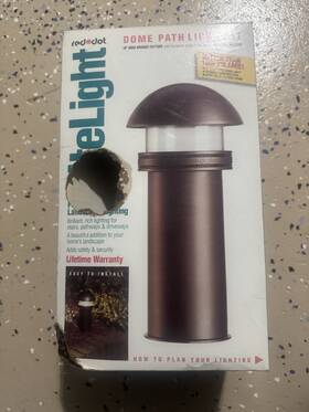 K822br Thomas & Betts Red Dot Site Light Dome Path Way Kit Bronze And New