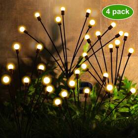Thorfire 313054834812 Solar Firefly Lights Garden Landscape Patio Pathway Yard Walkway 4 Pc Waterproof