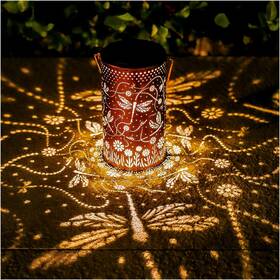 Tiggsy 313046529559 Dragonfly Solar Lantern Waterproof Metal Hanging Led Lights For Yard&patio Decor