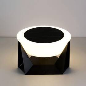 Tigkhae 710638883103 Outdoor Solar Post Pillar Light Stainless Steel Waterproof Lamp - Black