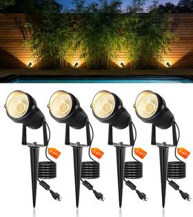 Tq-ww-cpd-12w-4p Tigqiang 12w Landscape Lighting Ip66 Waterproof Spotlight With 6.6ft Cable Plug Sw