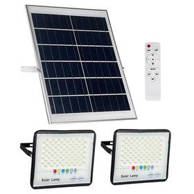 100w Tin Sum Solar Energy 795749627440 2 Pack Led Flood Lights Outdoor With Remote Dusk To Dawn Sec