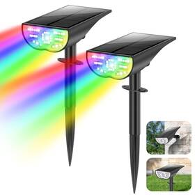 Sl-5031c-rgb Tobusa Solar Spot Lights Outdoor Waterproof Rgb Color Changing With 9