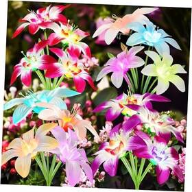 Todaka 739406646450 Solar Lights Outdoor Waterproof 4 Pack Upgraded Garden Powered