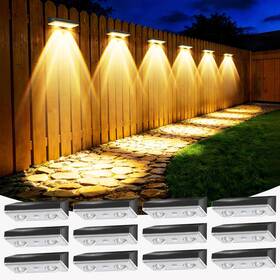 Toeuie Lh-tb22-a3 Solar Fence Lights Outdoor 12 Pack Ultra-bright 85lm Powe